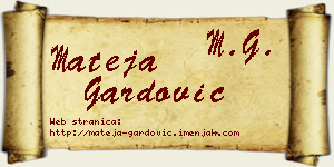 Mateja Gardović vizit kartica